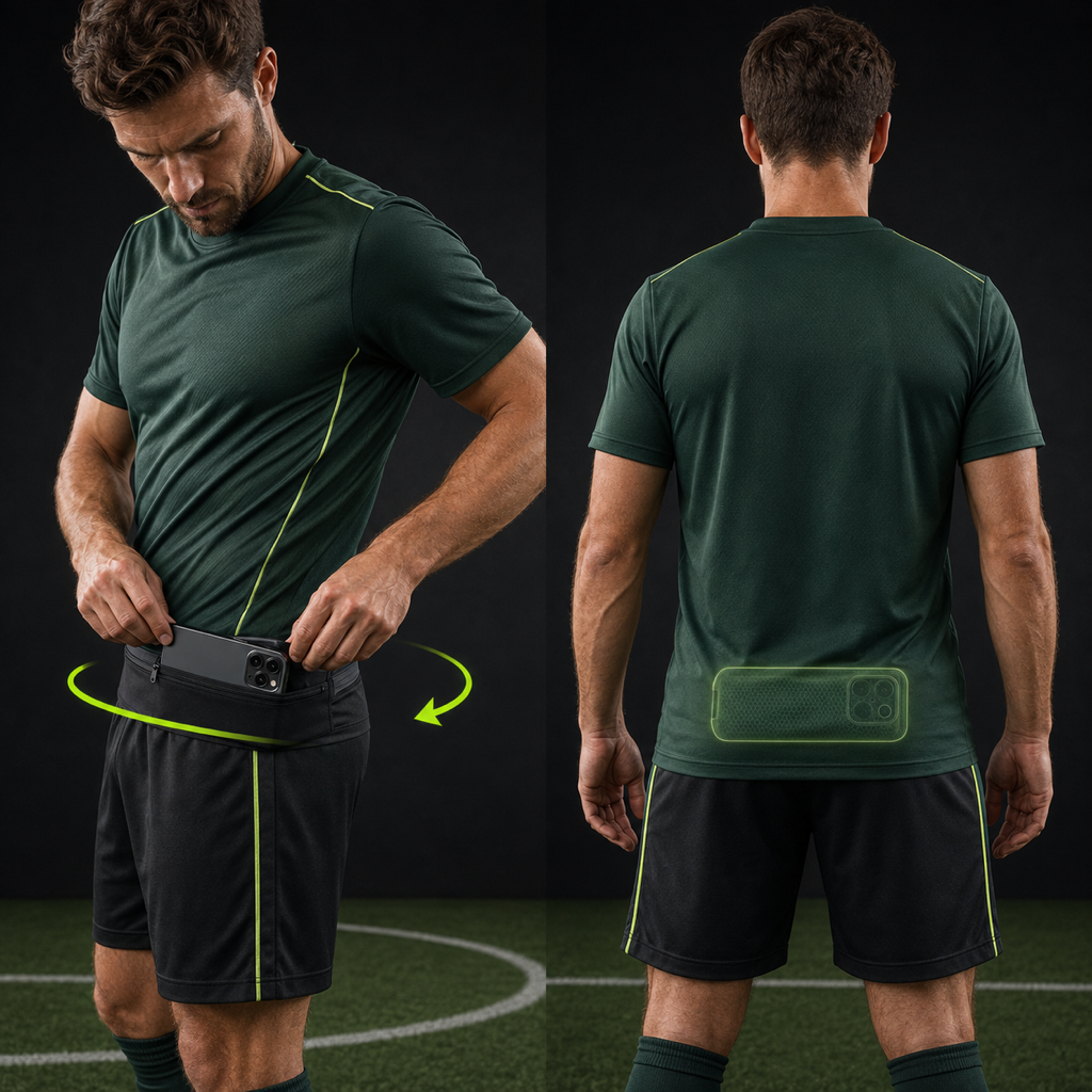 Secure an iPhone in a close-fitting running belt