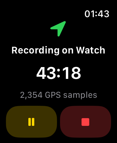 Playprint match recording on Apple Watch